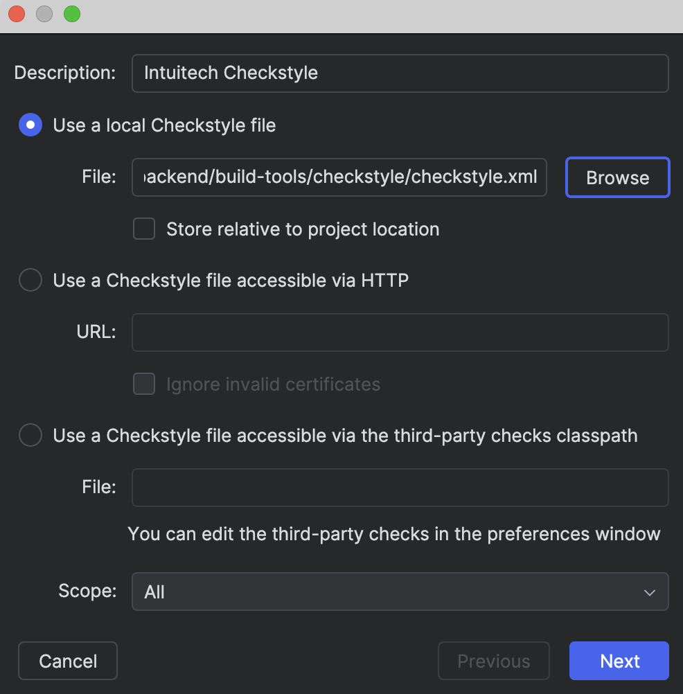 CheckStyleNotificationBrowserConfig