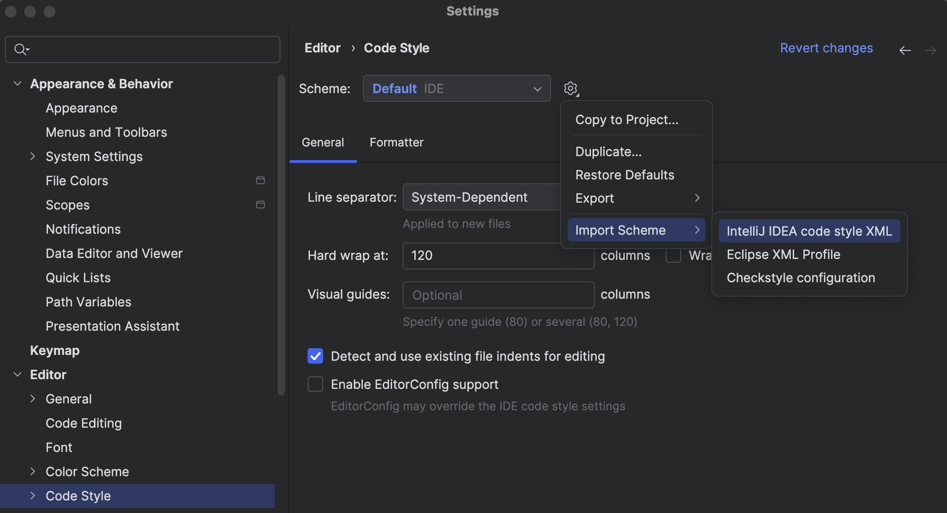 CodeStyleConfig