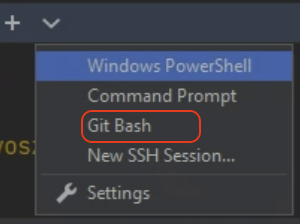 DefaultTerminalGitBash