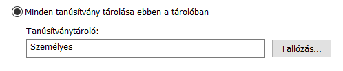 PersonalCertStore
