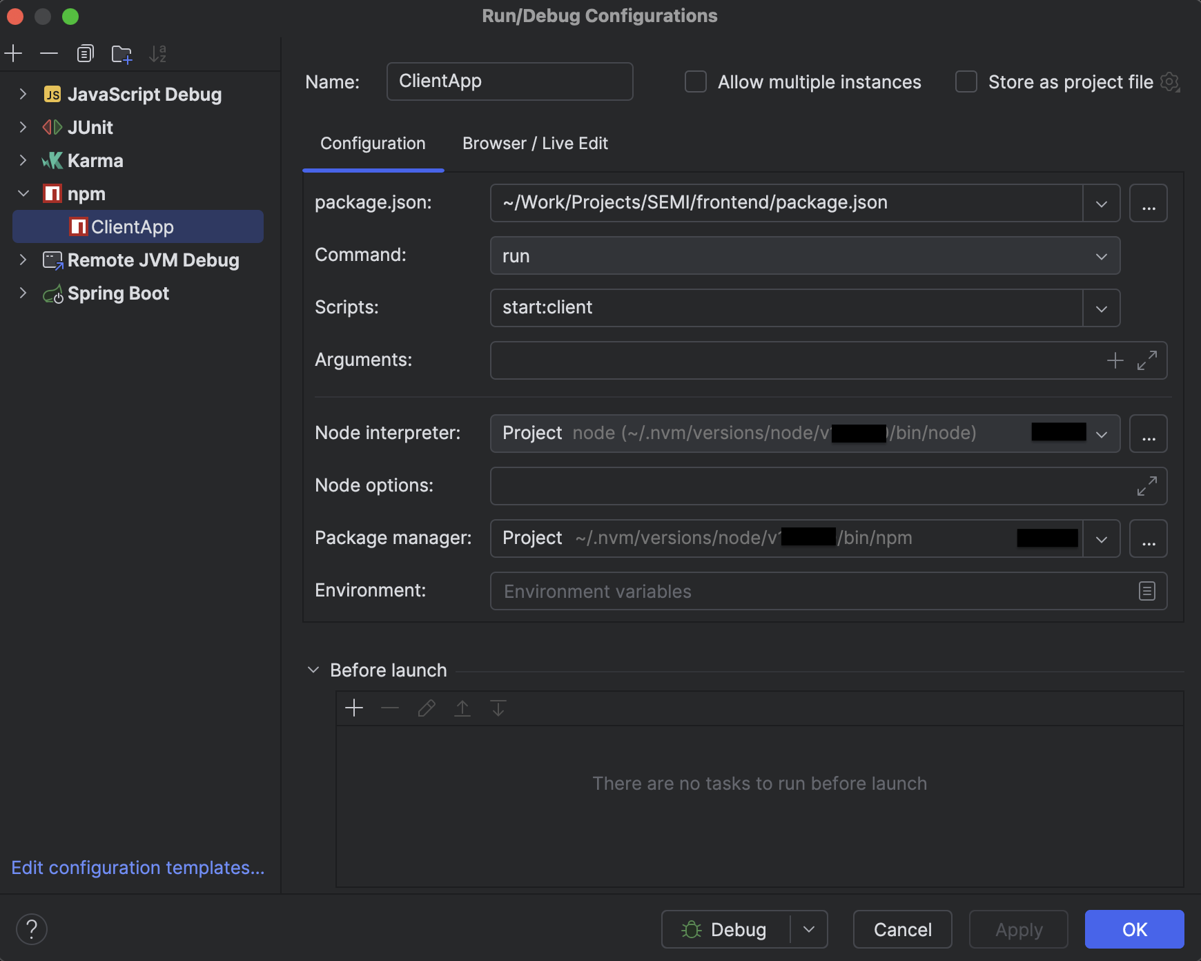 ClientAppRunConfig