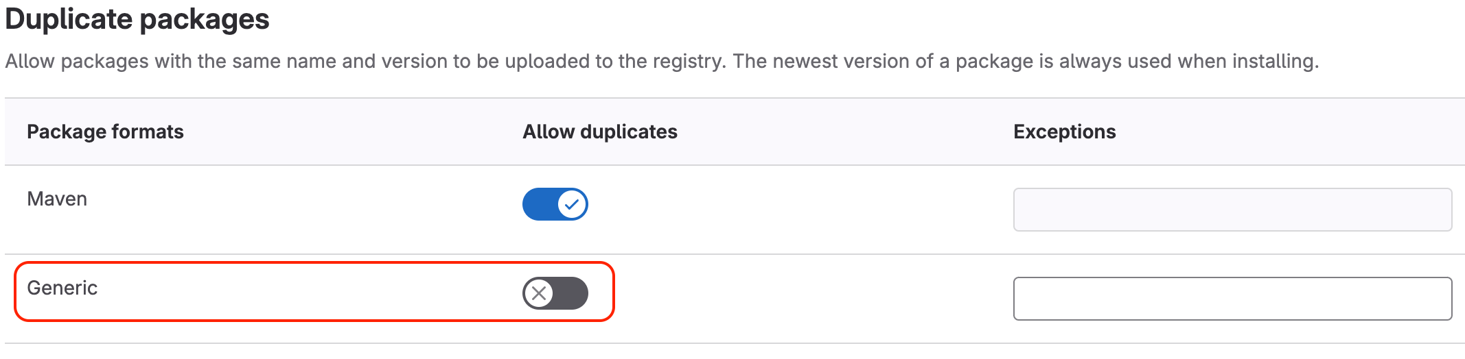 AllowDuplicates