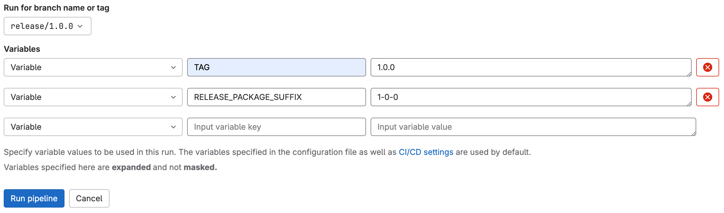 ReleaseVariables